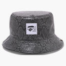 Bape Snake Reversible Bucket has Gray Black