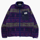 Bape Snow Pattern Relaxed Fit Zip Fleece Purple