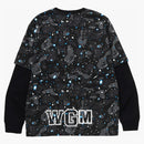 Bape Space Camo Shark Té de manga larga en capas