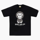 Bape Sta Houndstooth Baby Milo Tee Black/black