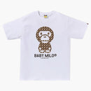 Bape Sta Houndstooth Baby Milo Tea White/Brown