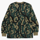 Bape Trial Camo One Point L/S Tea Green