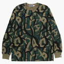Bape Trial Camo One Point L/S Tea Green