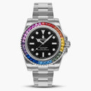BAPE Tipo 1 Bapex Crystal Stone Watch Silver