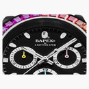 BAPE Tipo 4 Bapex Crystal Stone Watch Negro