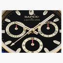 BAPE Tipo 4 Bapex Crystal Stone Watch Gold