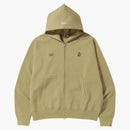 Bape Ursus Loose Fit Zip Up Hoodie Beige