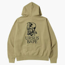 Bape Ursus Loose Fit Zip Up Hoodie Beige