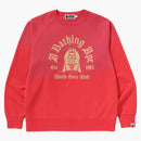 Bape Washed Effect Sweatshirt Red
