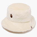 Bape Womens One Point for Bucket Hat White