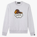 BAPE X A.P.C Milo Cloud Sweatshirt Gray