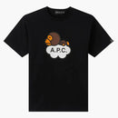 BAPE X A.P.C Milo Cloud T-shirt svart
