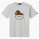 BAPE X A.P.C Milo Cloud Camise Gray