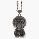 BAPE X Comme del garcón Osaka Baby Milo Collar Silver/Negro