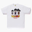 BAPE X Dragon Ball Super Pan & Son Gohan & Son Goku Baby Milo Japón Camiseta exclusiva White