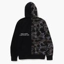 Bape X Fred Perry Color Camo Zip Hoodie Black