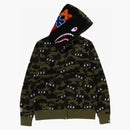 Bape X God Selection Xxx Shark Full Zip Hoodie Green