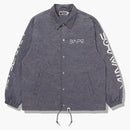 Bape X Hajime Sorayama Shark Coach Jacket Gray