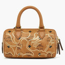 Bape X McM Mini Boston Bag Beige