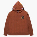 Bape X Mcm Shark Pullover Hoodie Brown