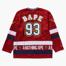 Bape X Mitchell & Ness NHL Florida Panthers Mesh Hockey Jersey L/S Tea Red