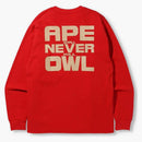 Bape X Ovo L/S T-shirt red