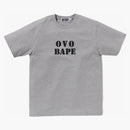 Bape X Ovo Stencil Logo Tee Grey