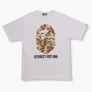 Bape X Ovo Woodland Camo Ape Head T-Shirt White