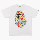 Bape x unpe scimmia tee tee bianco