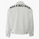 Balenciaga Chaqueta de mezclilla Backlogo White/Negro