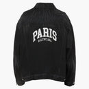 Balenciaga Cities Paris Baqueta de mezclilla grande Fit Negro/Blanco