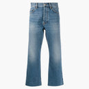 Balenciaga Cropped Straight Leg Jeans Blue