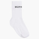 Balenciaga Logo Socks White/black