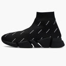 Balenciaga Speed Trainer 2.0 All over logo black white (Women's)