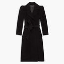 Balenciaga Women's Round Shoulder Fitted Coat in Black Black