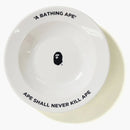 Placa de cabeza de ape bape blanca