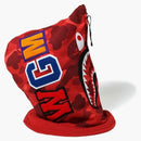 BAPE Color Camo Shark Face Mask Red