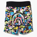 Shorti sudore di squalo multi camo di bape nero