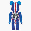 Bearbrick God Save the Queen Clear Ver. 100% & 400% set blue