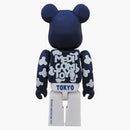 Bearbrick Happy Tokyo 100% Set Navy/White