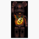 Bearbrick Maneki Neko Peach Gold Plated Luminous 4