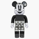 Bearbrick Minnie Mouse (B&W ver.) 400% černá