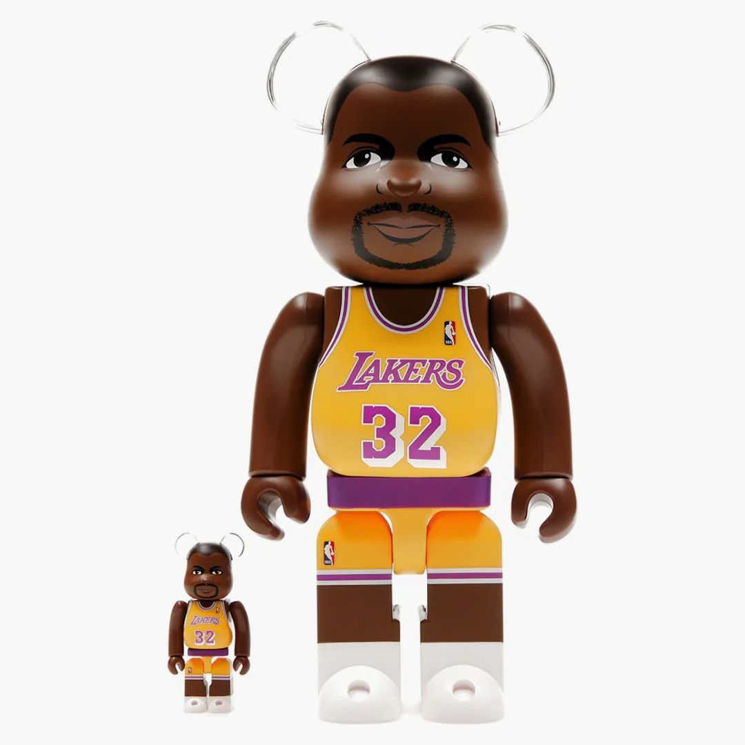 Bearbrick NBA Magic Johnson (Los Angeles Lakers) 100% 400% set