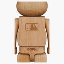 Bearbrick x Karimoku x F.C.R.B. X MLB 400% Madera