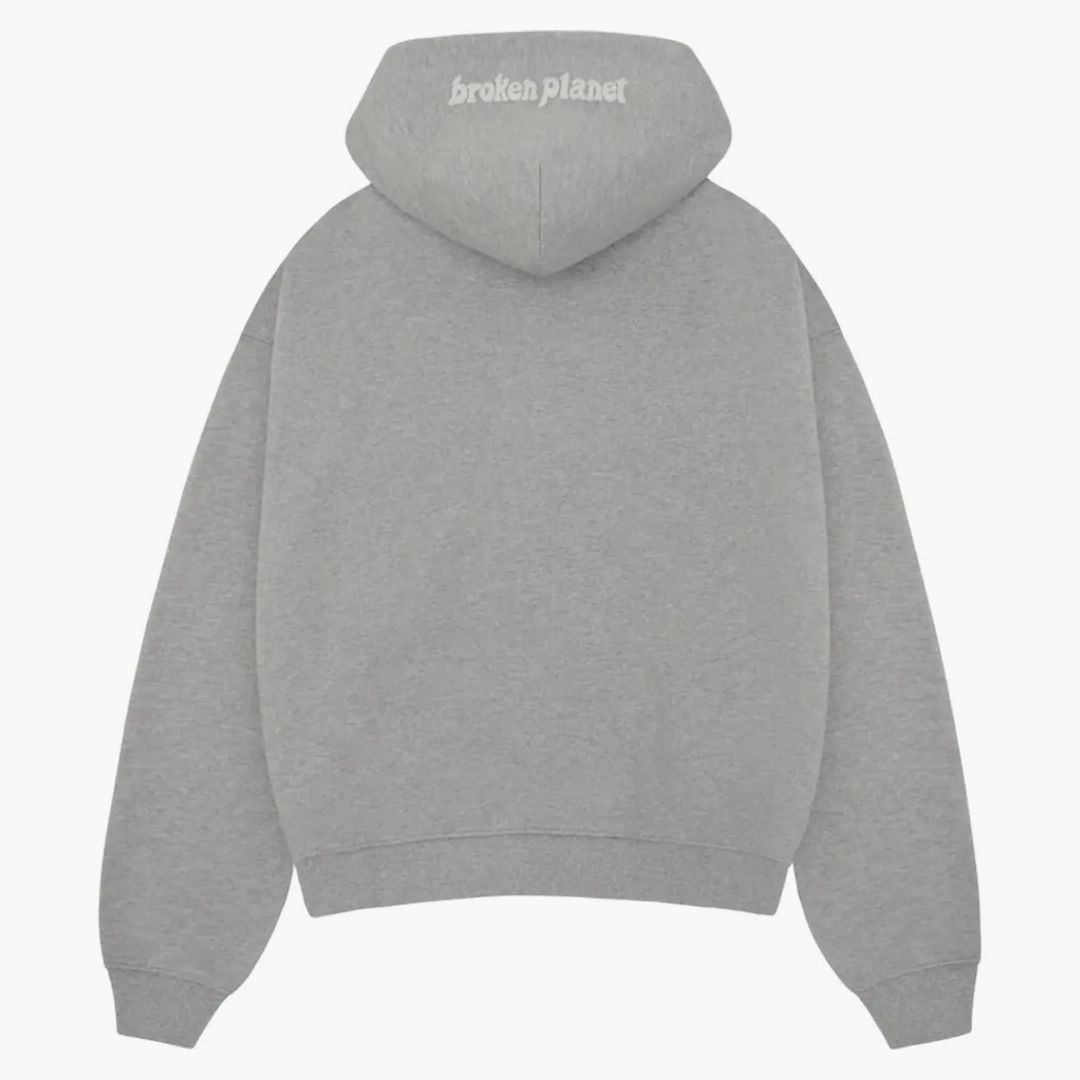 Broken Planet Zip Up Hoodie ヘザーグレー Broken Planet Zip Hoodie Gray - Kup w Hypenedz