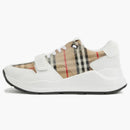 Burberry Check and Leather Sneaker White Clear Check