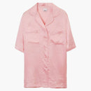 Burberry Ekd Jacquard Silk Pyjama Shirt Pink