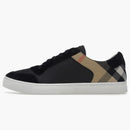 Burberry Leather Suede and House Check Sneakers Black Archive Beige White