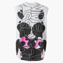Burberry Universal Passport Camiseta sin mangas estampada White/Pink/Black