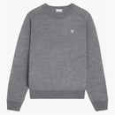 Celine Triomphe Crew Neck Wool Sweater Medium Gray